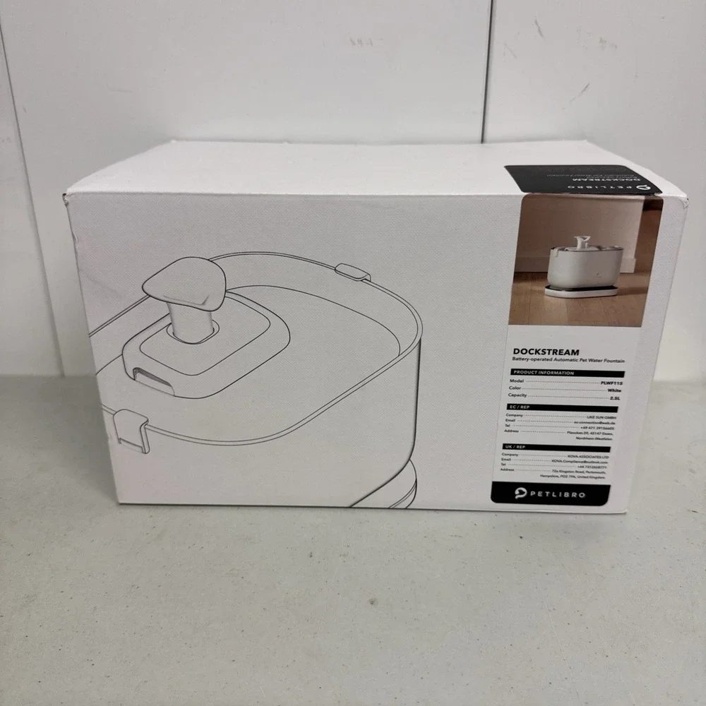 PETLIBRO - Dockstream PLWF115 2.5L Cat and Dog Drinking Fountain White